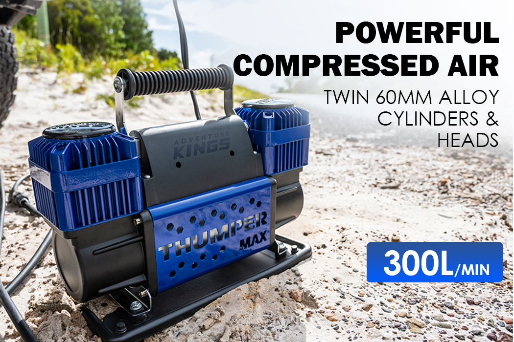 Kings Portable 300L/Min 12V Air Compressor 4x4 Car Truck Offroad Tyre